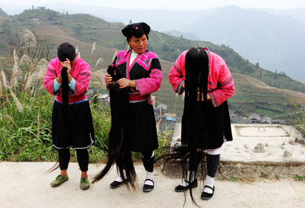 Yao Women with Long Hair